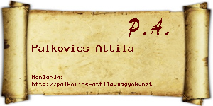 Palkovics Attila névjegykártya