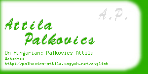 attila palkovics business card